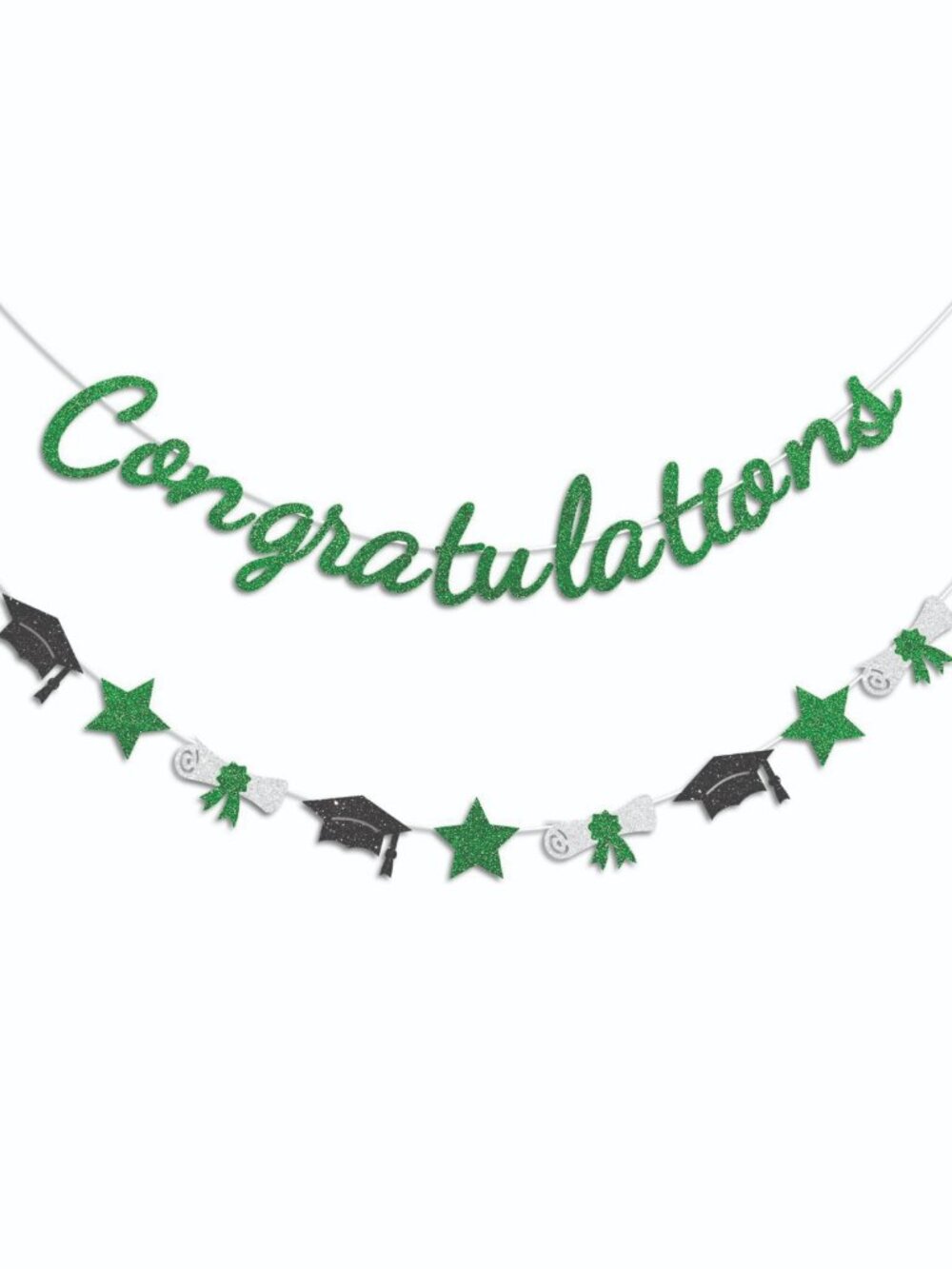 CONGRATULATIONS Graduation Banner Green